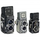 3台Rolleiflex 双反相机