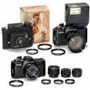 2台带镜头的Pentax Auto 110 Super 相机