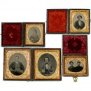 5张 Ambrotypes 肖像摄影图片, c. 1870
