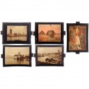 5 Original Photographic Views by Carlo Ponti, Venice   1862年