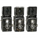 禄莱可德Standard相机三台 3 x Rolleiflex Standard, 1932–35年
