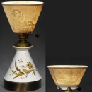 带透光浮雕的台灯, 约1880年