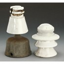 2个瓷绝缘子，1900年前后