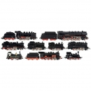6辆Märklin 蒸汽机车和3辆其他机车（H0）