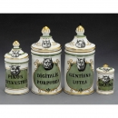 4个法国药剂师用器皿 (4 French Pharmacy Jars)