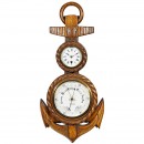 航海膜盒气压计, 附带钟