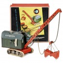 抓斗式挖掘机玩具, Biller制造, 约1955年