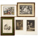 5张铜版画Medizin und Alchemie 19世纪