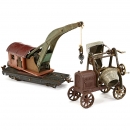 Lionel 810 Crane Car Gauge 0 and Cement Mixer, c. 1934