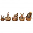 Group of 5 Anri/Thorens Musical Boxes