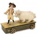 German Boy and Bear Pull Toy, c. 1920