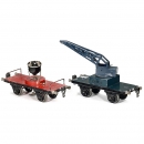 2 Freight Wagons by Märklin, Gauge I, c. 1935