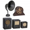 3 Bakelite Radios (Volksempfänger) and 2 Loudspeakers, 1930 onwa