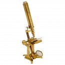 English Brass Microscope by Newton, c. 1870