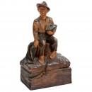 Rare Whistling Boy Automaton by Griesbaum, c. 1930s