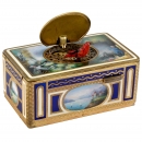 Enameled Singing Bird Box Automaton by Karl Griesbaum, c. 1950s