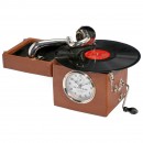 Peter Pan Alarm Clock Gramophone, c. 1930