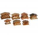7 Carved Musical Chalets, 20th Century