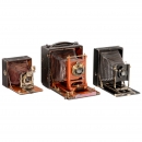 3 Folding Plate Cameras