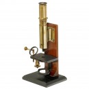 French Compound Microscope in Mahogany Slip-Case, c. 1860