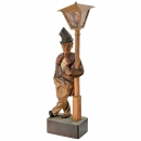 Carved Wood Whistling Automaton by Karl Gries baum, c. 1960