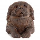 Carved Musical St. Bernard Dog by Huggler, c. 1920