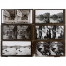 Approx. 170 Stereo Glass Slides (8,5 x 17 cm), c. 1910