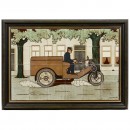 Vintage Car Tile Picture, c. 1915