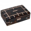 Early Tortoiseshell and Gold Musical Snuff Box bx F. Nicole, c. 