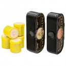 2 x Pathéorama with 7 Film Rolls, c. 1910