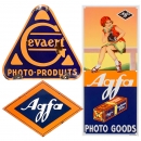 3 Agfa and Gevaert Enamel Signs