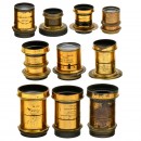 9 Brass Lenses from England, c. 1870–99
