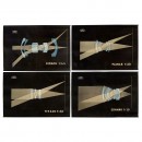 4 Cut-Away Diagrams by Carl Zeiss, c. 1952