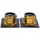 Lancaster & Son ½ P.L. W.A. Stereo Lenses, c. 1890