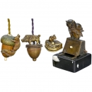 4 Electrical Table Bells Modelled as Wild Animals, c. 1910