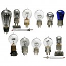 Group of Early Triodes and other Electron Tubes, c. 1920 onwards