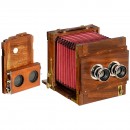 Tailboard Stereo Camera 13 x 18 cm, c. 1875–80
