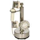 Nickel-Plated Candlestick Telephone by TN/Gefat, 1970