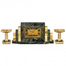 ATO Electric Art-Deco Clock Garniture, c. 1925