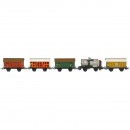 5 Märklin Freight Wagons, c. 1948