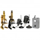 2 Leitz Microscopes and Microscope Lamps