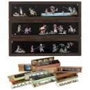 6 Wooden Boxes with Lantern Slides