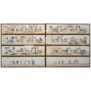 Series of French Lantern Slides 3 ¾ x 15 in., c. 1840