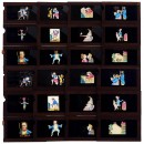 23 Early Mechanical Magic Lantern Single-Lever Slides (High-Qual