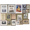 Large Lot of Magic Lantern Pictures and Ephemera