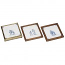 3 Replica Tiles with Magic Lantern Picture