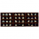 12 Magic Lantern Slides: Birds, Land and Sea Animals, c. 1850