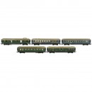 5 Märklin Series 346 Passenger Cars, c. 1952
