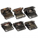 6 Small Mechanical Typewriters
