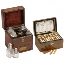 2 Small Traveling Medicine Chests, 19th Century